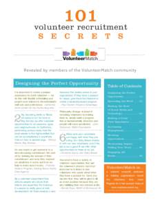 101 volunteer recruitment S E