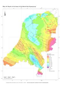 Map 19: Depth of the base of the North Sea Supergroup  Geological Atlas of the Subsurface of the Netherlands – onshore Structural configuration, geological evolution and palaeogeography