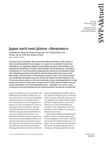 Japan nach zwei Jahren »Abenomics«. Geldpolitische Illusionen, Reformen ohne Mut: Der Wirtschaftskurs von Premier Abe hat seine Ziele bislang verfehlt