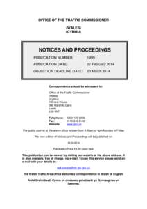 Notices and proceedings: Wales: 27 February 2014