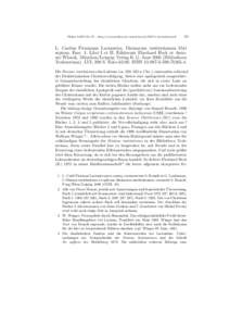 Plekos 9,2007,63–78 – http://www.plekos.uni-muenchen.de/2007/r-lactantius.pdf  63 L. Caelius Firmianus Lactantius, Diuinarum institutionum libri septem. Fasc. 1: Libri I et II. Ediderunt Eberhard Heck et Antonie Wlos