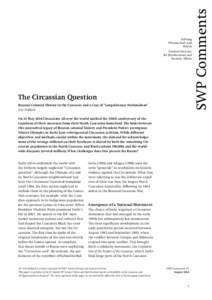 The Circassian Question. Russian Colonial History in the Caucasus and a Case of “Long-distance Nationalism”