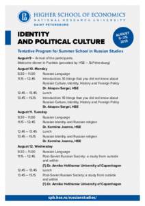 IDENTITY AND POLITICAL CULTURE ST AUGU , 9–25
