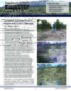 Inside this Issue: • Ecological consequences of tree removal after six years • Developing technology to reduce seeding failure Issue 30, Spring 2017