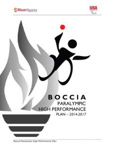 BOCCIA  PARALYMPIC HIGH PERFORMANCE  PLAN – [removed]