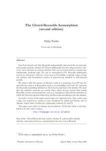 The Girard-Reynolds Isomorphism (second edition)