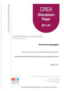 Economic Geography: What is it about and