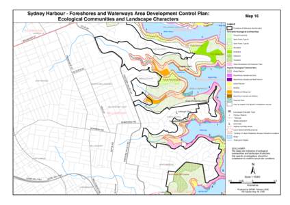 Sydney Harbour - Foreshores and Waterways Area Development Control Plan: Ecological Communities and Landscape Characters CL Legend IVE