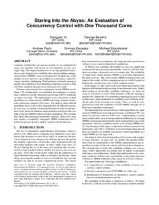 Staring into the Abyss: An Evaluation of Concurrency Control with One Thousand Cores