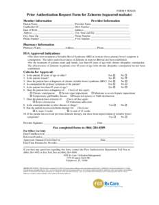 Microsoft Word - Prior Authorization Request Form for Zelnorm.doc
