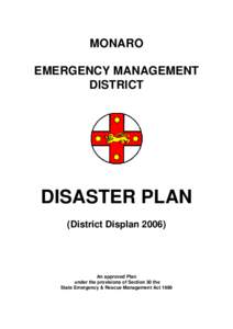 MONARO EMERGENCY MANAGEMENT DISTRICT DISASTER PLAN (District Displan 2006)