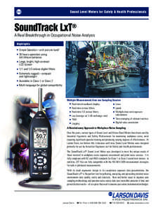 Sound Level Meters for Safety & Health Professionals  SoundTrack LxT®