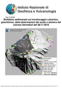 Rep. N° Bollettino settimanale sul monitoraggio vulcanico, geochimico, delle deformazioni del suolo e sismico del vulcano Stromboli del
