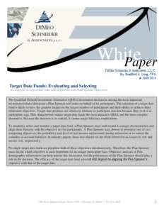 White Paper DiMeo Schneider & Associates, L.L.C. By: Bradford L. Long, CFA  JUNE 2014