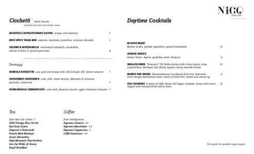 OctoberCicchetti Daytime Cocktails
