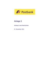 Anlage 3 Anhang 6 camt-Nachrichten 01. November 2010  Deutsche Postbank AG