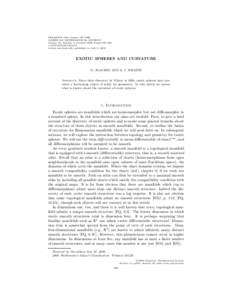 BULLETIN (New Series) OF THE AMERICAN MATHEMATICAL SOCIETY Volume 45, Number 4, October 2008, Pages 595–616 S[removed][removed]Article electronically published on July 1, 2008