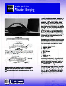 Technical Specifications  Vibration Damping SOUNDOWN Vibration Damping materials are an easily applied damping layer for the stopping of reverberant “ringing” vibrations in plate construction as thick as 5/8”. Stru