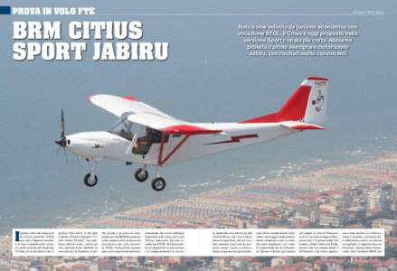 prova in volo fte  flight test eval BRM Citius Sport Jabiru