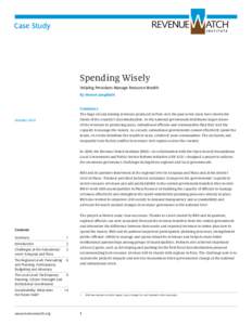 Case Study  Spending Wisely Helping Peruvians Manage Resource Wealth By Werner Jungbluth