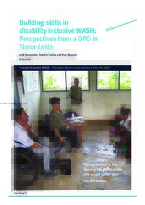 Building skills in disability inclusive WASH: Perspectives from a DPO in Timor-Leste  y