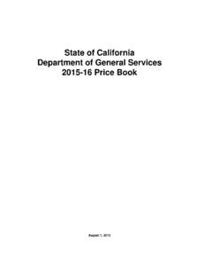 State of California Department of General ServicesPrice Book August 1, 2015