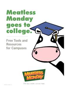 Meatless Monday goes to college. Free Tools and Resources
