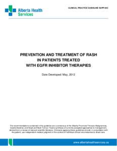 Clinical Practice Guideline - EGFR Inhibitors and Rash