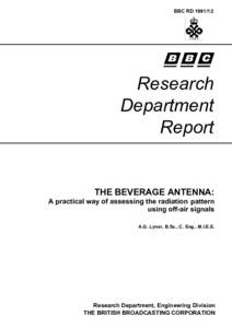 BBC RDResearch Department Report