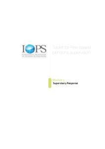Supervisory Response  IOPS Toolkit for Risk-Based Pensions Supervision Module 5 Supervisory response