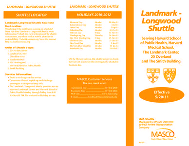 Landmark - Longwood shuttle  Landmark - Longwood shuttle Shuttle locator