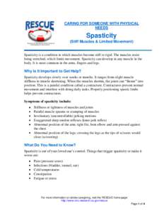 Spasticity (Stiff Muscles & Limited Movement)