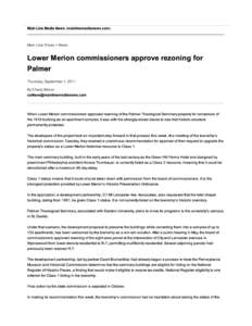 Lower Merion commissioners approve rezoning for Palmer - Main Line Media News