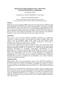 Novel Techniques for the Retrieval of Tropospheric Composition from Space (Scientific Title, 14 point)