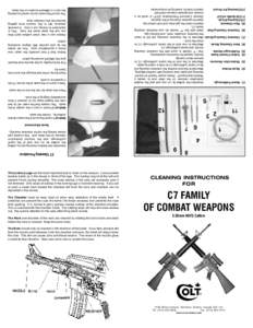 C7 Family of Weapons Cleaning Instruction