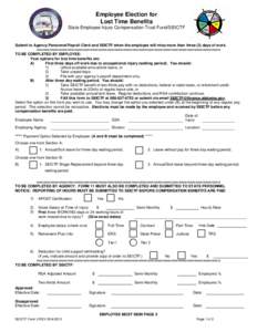 Microsoft Word - Employee Election for Lost Time Benefits Form