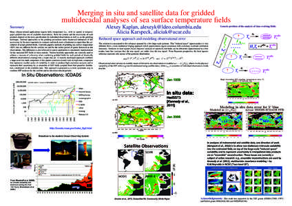 Merging in situ and satellite data for gridded multidecadal analyses of sea surface temperature fields Summary Many climate-related applications require fully interpolated (i.e., with no spatial or temporal gaps) gridded