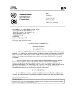 UNITED NATIONS EP Distr. GENERAL