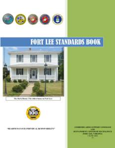 Fort Lee Standards Book  FORT LEE STANDARDS BOOK The Davis House (The oldest house on Fort Lee)