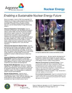 Sustainable Nuclear Energy