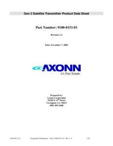 Satellite Transmit Unit Product Data Sheet