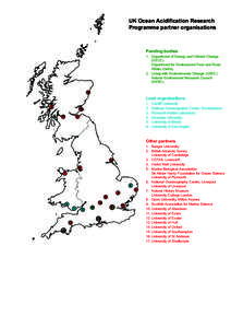 UK Ocean Acidification Research Programme partner organisations Funding bodies  1. Department of Energy and Climate Change