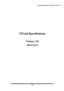 PJLink Specifications Version1[removed]PJLink Specifications