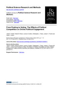 Political Science Research and Methods http://journals.cambridge.org/RAM Additional services for Political Science Research and