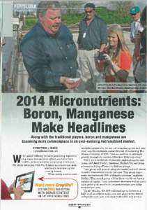 Feb 2014_CropLife_2014 Micronutrients: Boron, Manganese Make Headlines