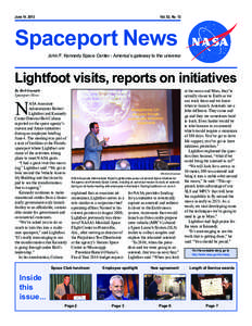 June 14, 2013  Vol. 53, No. 12 Spaceport News
