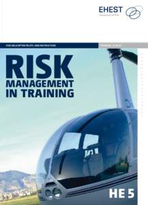 For helicopter pilots and instructors  Risk Training leaflet