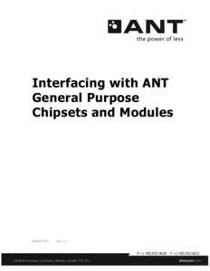 Interfacing with ANT General Purpose Chipsets and Modules D00000794