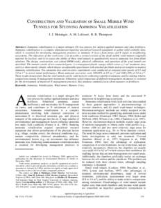 Urea / Wind tunnel / Anemometer / Tunnel / Chemistry / Nitrogen metabolism / Ammonia