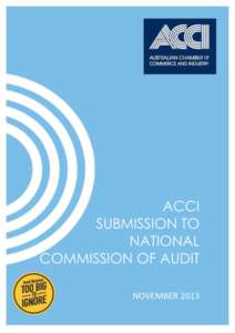 Australian Chamber of Commerce and Industry submission to the National Commission of Audit